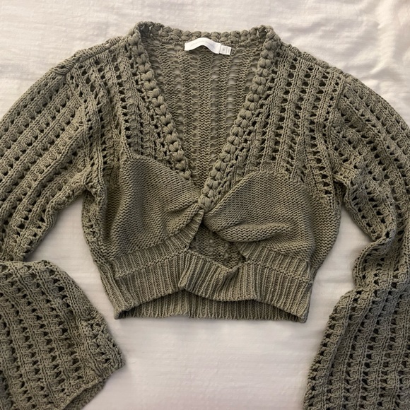 Jonathan Simkhai Nile Crochet Crop Sweater, Size M - Picture 3 of 6